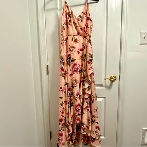 Lulus Bodacious Bella Blush Pink Floral Print Maxi